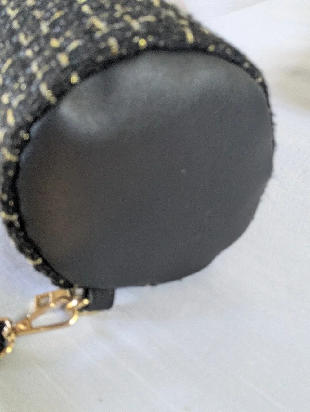 Badgley Mischka Black Tweed Crossbody with Gold Accents Nwt